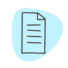 Office Document Icon in Doodle Style