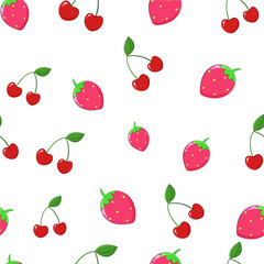 seamless pattern with cherries