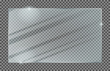 Glass plate isolated on a transparent background