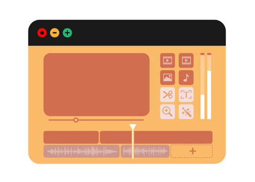 Video Edit Timeline Icon