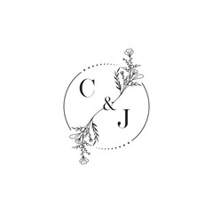 CJ initial design wedding logo symbol which is good for digital branding or print © Vanza