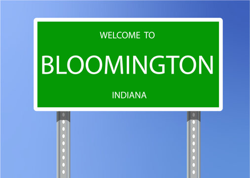 Vector Signage-Welcome To Bloomington, Indiana