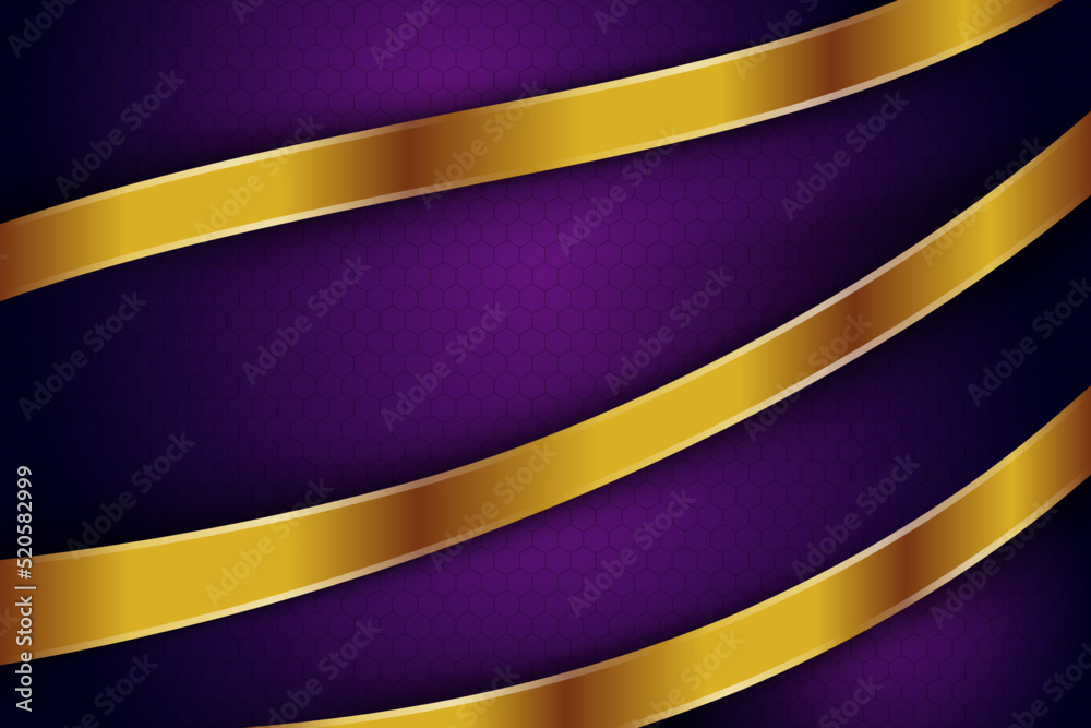 Poster abstract modern geometric purple background design template. horizontal layout use hexagon pattern. 