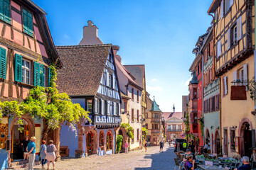Altstadt von Riquewihr, Elsass, Frankreich 