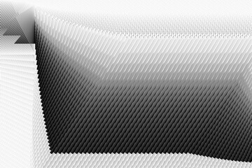 Abstract halftone lines black and white background, vector modern design texture.