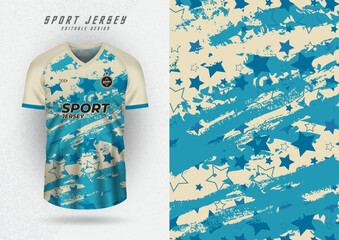Background mock up for sports jersey, race jersey, running shirt, grunge star pattern for sublimation