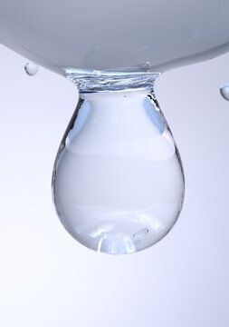 Cosmetic essence, closeup liquid bubbles, molecules of liquid bubbles on the background. Real transparent water drips. Pure Cosmetics Product. Moisturizer Skin Care. 3d rendering