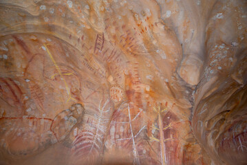 Prehistoric Cave Paintings of Arkaroo Rock - South Australia