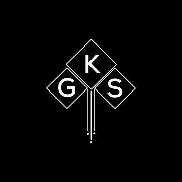 GKS letter logo design with white background in illustrator, GKS vector logo modern alphabet font overlap style.
