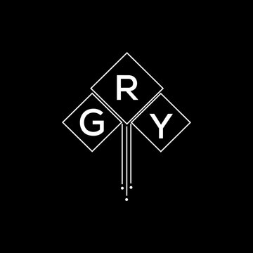 GRY letter logo design with white background in illustrator, GRY vector logo modern alphabet font overlap style.
