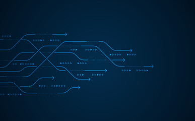 Abstract arrow direction. Technology background