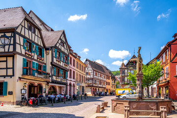 Altstadt von Kaysersberg, Elsass, Frankreich 