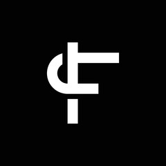 Modern letter F with overlapping line logo design