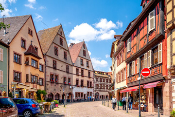 Altstadt von Kaysersberg, Elsass, Frankreich 
