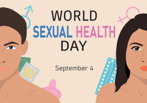 Sexual Health Day. Background Landing Page Illustration