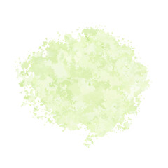 Abstract green watercolor water splash on a white background. Vector watercolour texture in salad color. Ink paint brush stain. Green splatter spot. Watercolor pastel splash