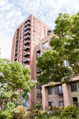 New Developments New Market Apartments has been built on the former history East Ham Market Hall in East Ham, Newham, London, England, June 25, 2022