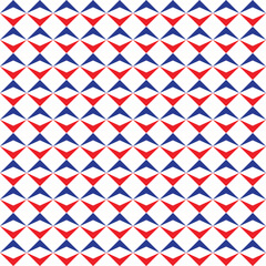 Blue and red triangle pattern on white background. Colorful modern backdrop design. Up and down color arrow pattern on white background.