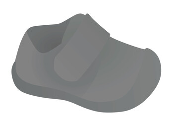 Grey baby shoe. vector illustration