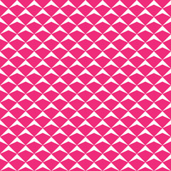 White triangle pattern on pink background. Colorful modern backdrop design. Up and down arrow pattern on pink background.