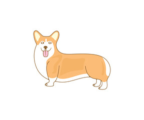 Welsh corgi, pembroke welsh corgi and cardigan welsh corgi, dog, logo design. Animal, pet, pet shop and veterinary clinic, vector design and illustration