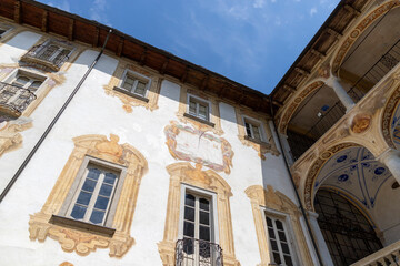 Villa Nigra, historic building in the center of the town of Miasino, Orta lake, Novara District, Piedmont, Italian Lakes, Italy