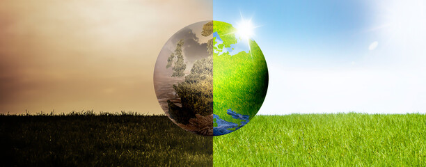 Klimawandel zu einer grünen Umwelt auf der Erde