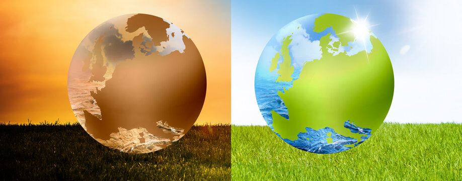 Klimawandel zu einer grünen Umwelt auf der Erde