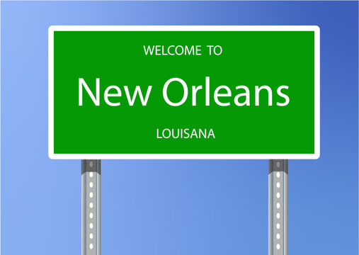Vector Signage-Welcome to New Orleans, Louisiana
