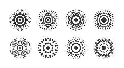 Mandala Set - Vector Pattern - obrazy, fototapety, plakaty