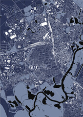 map of the city of Gomel, Belarus