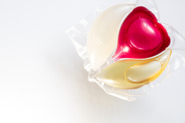 Fototapeta premium laundry detergent pod on white background