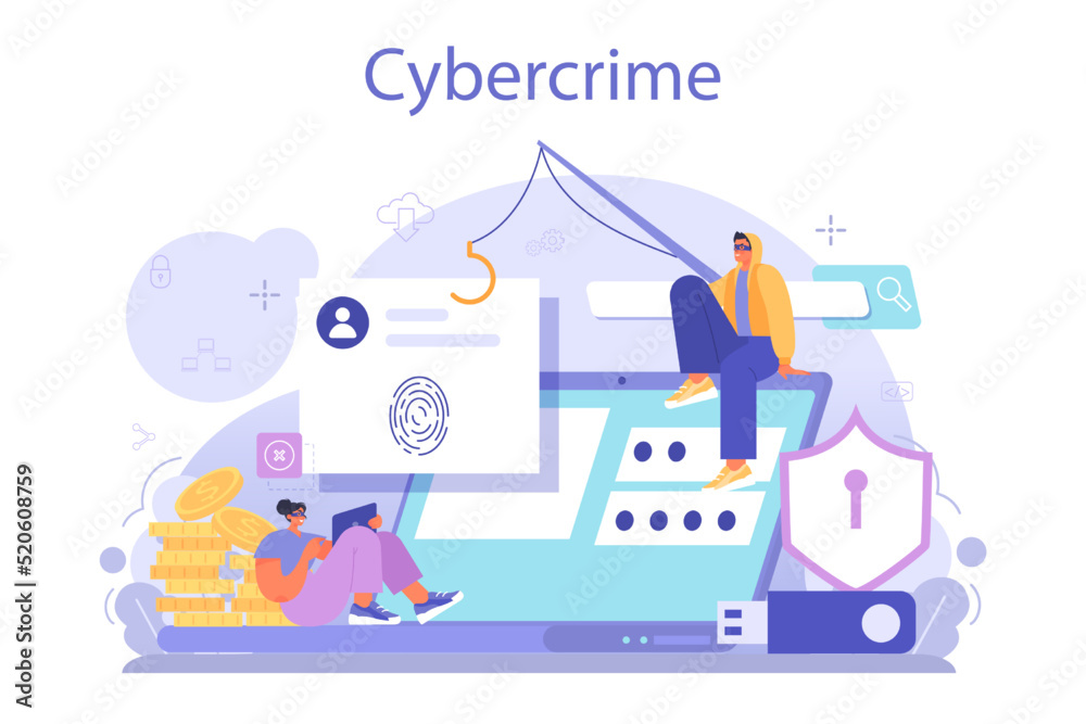 Canvas Prints hacker concept. cyber attack, thief stealing personal data and money