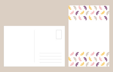 Post card template, printable thank you,