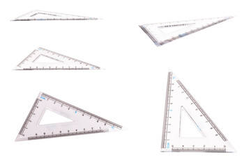 triangle ruler isolated on white background