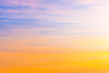 Sunset sky and sunset clouds for sunset nature background