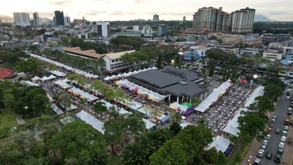 Kuching, Malaysia - August 1, 2022: The Annual Kuching Festival Street Fair