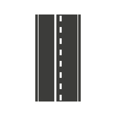 Obraz premium Road element. Highway part. Top view asphalt road. Vector isolated on white.