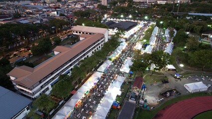 Kuching, Malaysia - August 1, 2022: The Annual Kuching Festival Street Fair