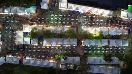 Kuching, Malaysia - August 1, 2022: The Annual Kuching Festival Street Fair