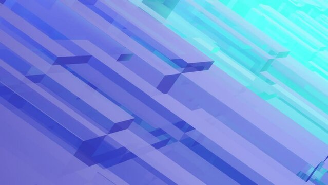 Futuristic vector polygon background cyberspace data blocks corridor - seamless loop