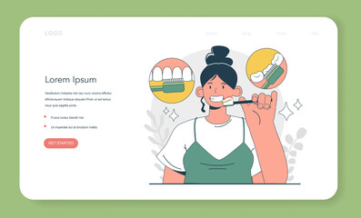 Oral hygiene concept. Dental cleaning tools preventing bad breath