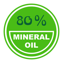 80% percentage mineral oil 