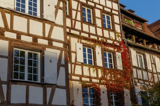 Exterior design Timber framing architectural style building in Colmar