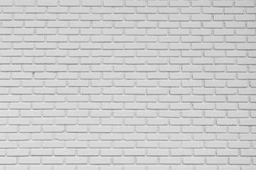 Abstract white brick wall texture for pattern background. Wide panorama.