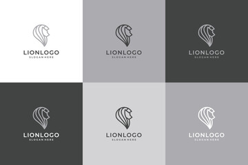 Fototapeta na wymiar Lion logo vector icon design