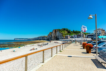 Strandspaziergang an der schönen Alabasterküste bei Yport - Normandie - Frankreich
