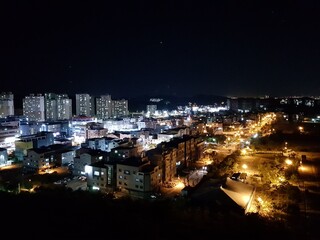 city street at night