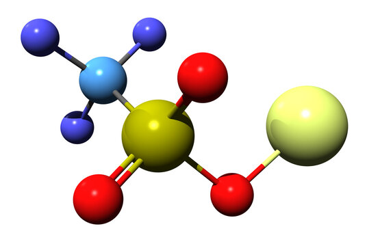 3D image of Lithium triflate skeletal formula - molecular chemical structure of lithium triflouromethanesulfonate isolated on white background