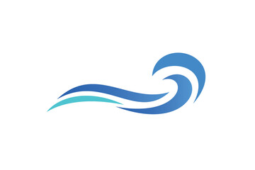 Modern wave logo template